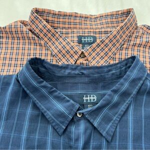 Harbor Bay LOT of 2 Mens Short Sleeve Casual Shirts